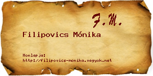 Filipovics Mónika névjegykártya